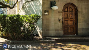 Old Rice University Building Door Wallpaper