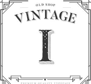Old Shop Vintage Letter I Logo Wallpaper