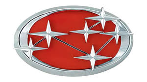 Old Subaru Logo In Red Wallpaper