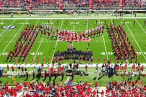 Ole Miss Football Field People Gathered Wallpaper