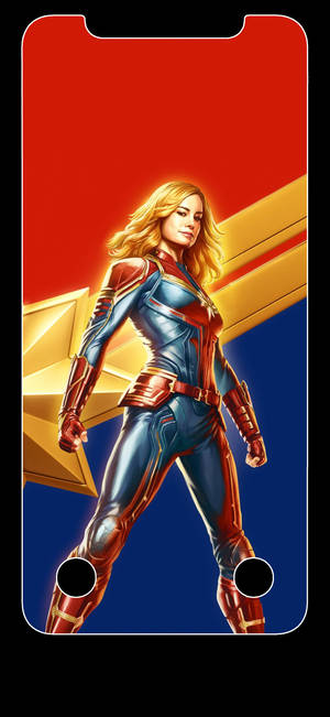 Oled 4k Captain Marvel On Symbol Wallpaper