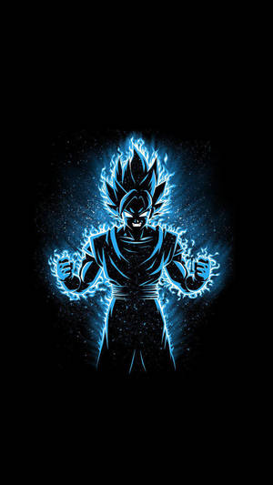 Oled 4k Goku Glowing Blue Wallpaper