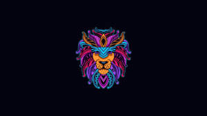 Oled 4k Lion With Leaves Mane Wallpaper