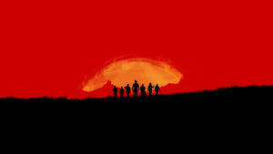 Oled 4k Red Dead Redemption 2 Silhouettes Wallpaper