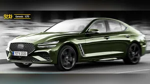 Olive Green Genesis G70 Wallpaper