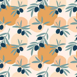 Olive Vector Flat Illustration Design Wallpaper