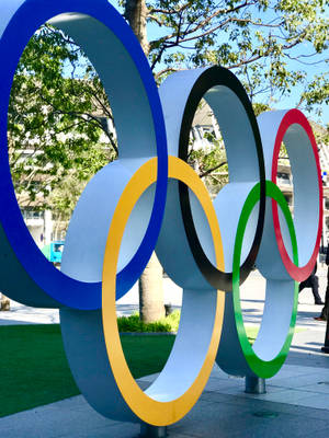 Olympic Logo Statue Photograph Wallpaper
