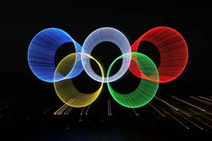 Olympics Logo Fireworks Wallpaper