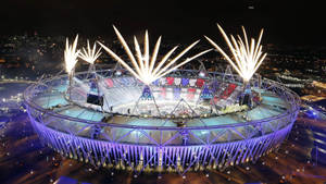 Olympics Stadium Fireworks Wallpaper
