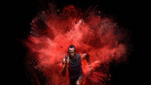 Olympics Usain In Red Wallpaper