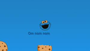 Om Nom Nom Cookie Monster Wallpaper