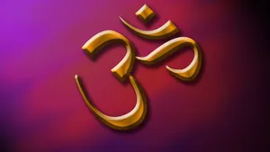 Om Symbol Orange Yellow Purple Gradient Wallpaper