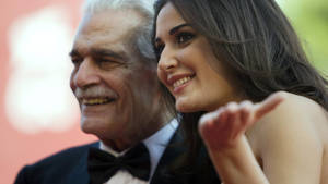 Omar Sharif And Cyrine Abdelnour Wallpaper