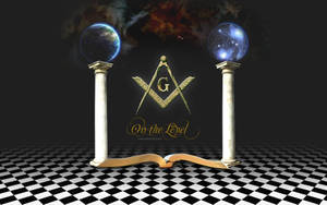 On The Level Masonic Design Wallpaper