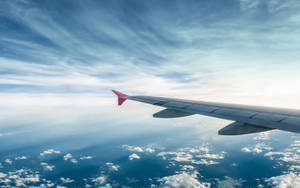 One Airplane Wing Wallpaper