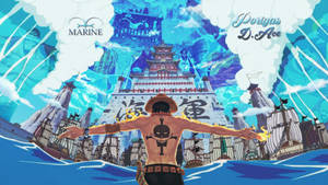 One Piece Ace And The Marines Wallpaper