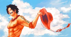 One Piece Ace Happily Smiling Wallpaper