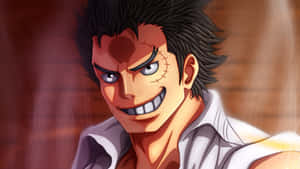 One Piece Animated Character Garp Smiling Wallpaper