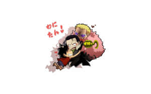 One Piece Chibi Doflamingo Crocodile Luffy Wallpaper
