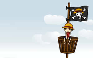 One Piece Chibi Luffy Fanart Wallpaper