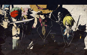 One Piece Desktop Men Black Suits Wallpaper