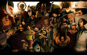 One Piece Live Stylistic Artwork Cast Wallpaper