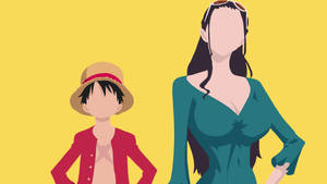 One Piece Pfp Nico Robin And Luffy Wallpaper