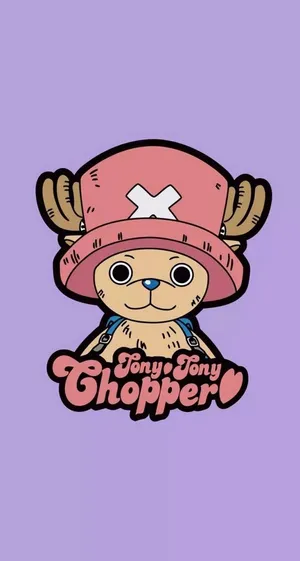 One Piece Phone Chopper On Purple Background Wallpaper