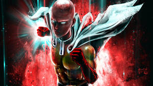 One Punch Man Fierce Saitama Wallpaper