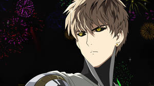 One Punch Man Genos Fireworks Wallpaper