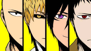 One Punch Man Half Faces Wallpaper