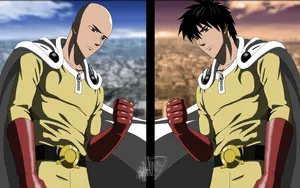 One Punch Man Two Saitamas Wallpaper
