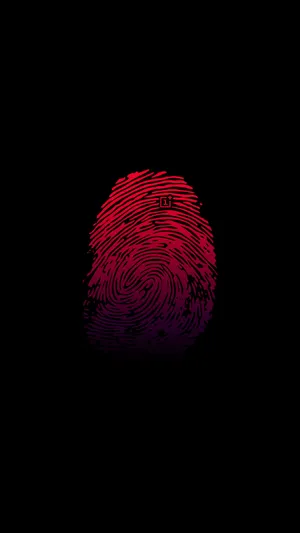 Oneplus Red Thumbprint Wallpaper