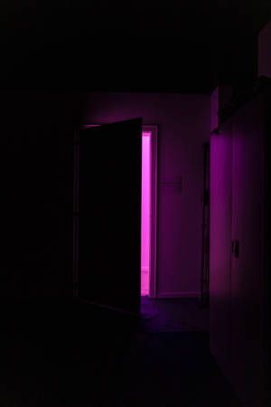 Open Door Dark Purple Iphone Wallpaper