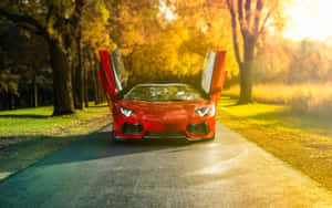 Open Door Lamborghini Aventador Wallpaper