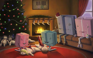 Opening Corpses On A Scary Christmas Wallpaper