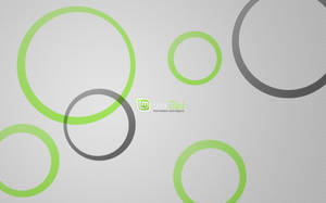 Operating System Linux Mint Logo With Circles Wallpaper