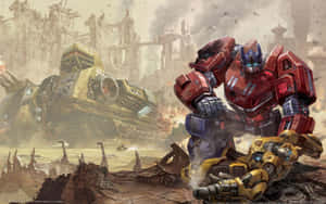 Optimus Prime Saving Transformers Bumblebee Wallpaper