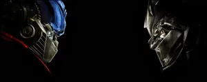 Optimus Vs Megatron Dual Monitor Wallpaper