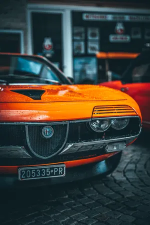 Orange Alfa Romeo Montreal Wallpaper