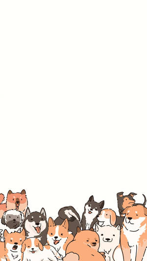 Orange And Black Cartoon Dogs Wallpaper