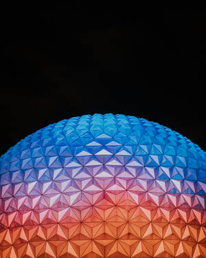 Orange And Blue Epcot Globe Wallpaper