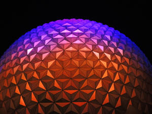 Orange And Purple Epcot Globe Wallpaper