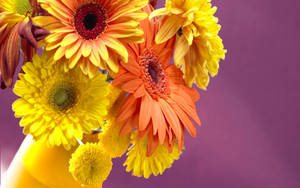 Orange And Yellow Flower Bouquet Wallpaper