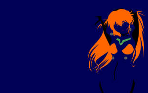 Orange Blue Asuka Neon Genesis Evangelion Wallpaper