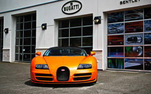 Orange Bugatti Grand Sport Iphone Wallpaper