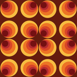 Orange Circle Patterns Wallpaper