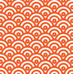 Orange Circles Pattern Wallpaper