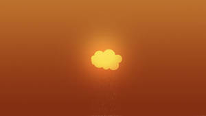 Orange Cloud Background Wallpaper
