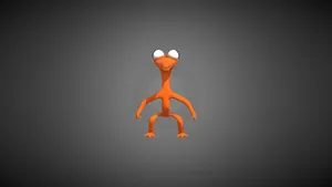 Orange Creature Rainbow Friends Wallpaper